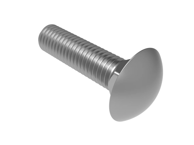 1/2"-13 Carriage Bolt – Download 3D CAD Model (STEP, IGES, STL, DWG, DXF)