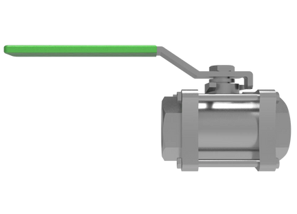 1/2 NPT Female 3-Piece Threaded Ball Valve with Lever Handle – CAD Model