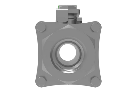 1/2 NPT Female 3-Piece Threaded Ball Valve with Lever Handle – CAD Model