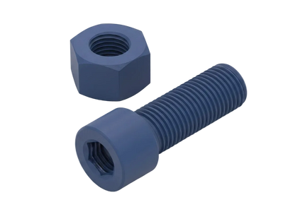 1/2-13 Carriage Bolt and Nut 3D Printing Model STL and 3MF Download