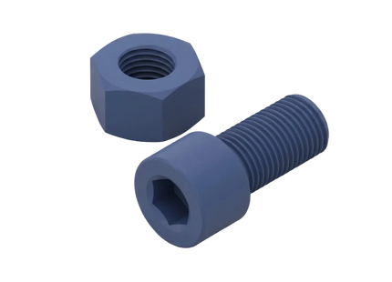 1/2-13 Carriage Bolt and Nut 3D Printing Model STL and 3MF Download