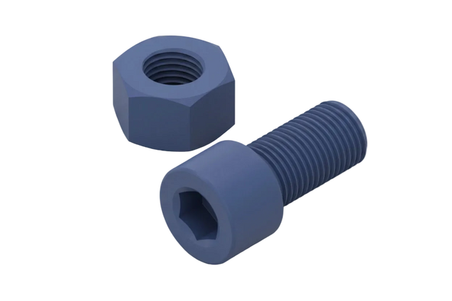 1/2-13 Carriage Bolt and Nut 3D Printing Model STL and 3MF Download