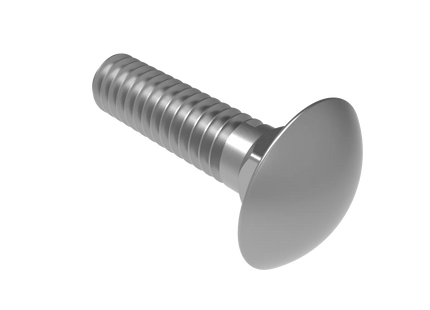 1/4"-20 Carriage Bolt – Download 3D CAD Model (STEP, IGES, STL, DWG, DXF)