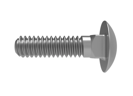 1/4"-20 Carriage Bolt – Download 3D CAD Model (STEP, IGES, STL, DWG, DXF)