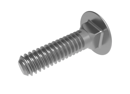 1/4"-20 Carriage Bolt – Download 3D CAD Model (STEP, IGES, STL, DWG, DXF)