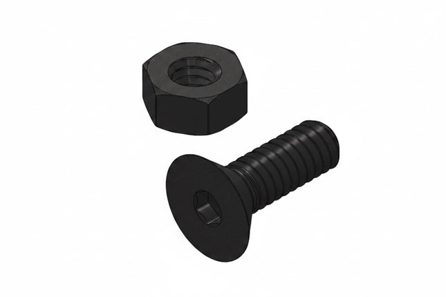 1/4-20 Flat Head Screw 3D Printing Model STL and 3MF Download