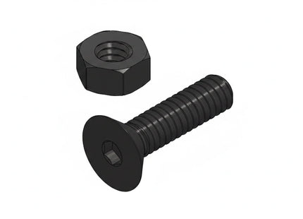 1/4-20 Flat Head Screw 3D Printing Model STL and 3MF Download