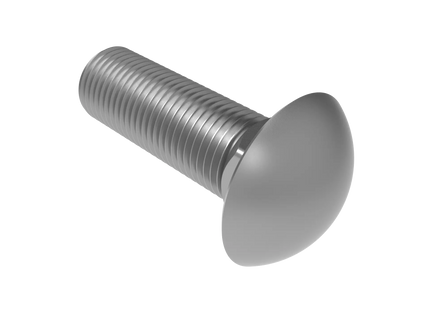 1"-8 Carriage Bolt – Download 3D CAD Model (STEP, IGES, STL, DWG, DXF)