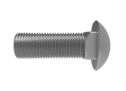 1"-8 Carriage Bolt – Download 3D CAD Model (STEP, IGES, STL, DWG, DXF)