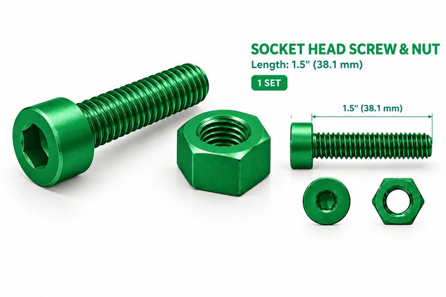 1 1/2-6 Socket Head Cap Screw & Nut 3D Printing Model – STL & 3MF Download (Custom Length Available)