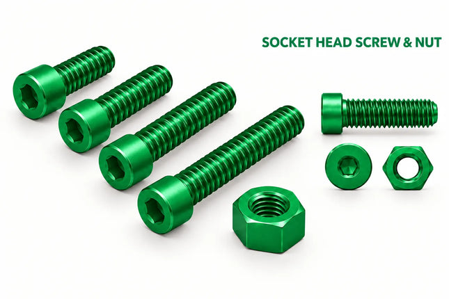 1/4-20 Socket Head Cap Screw & Nut 3D Printing Model – STL & 3MF Download (Custom Length Available)