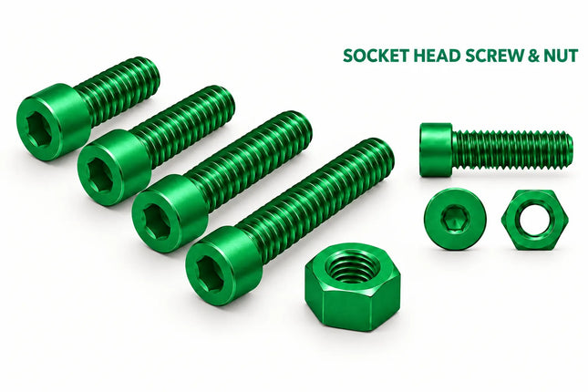 1/2-13 Socket Head Cap Screw & Nut 3D Printing Model – STL & 3MF Download (Custom Length Available)