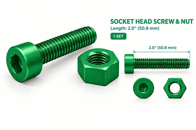 2-4 1/2 Socket Head Cap Screw & Nut 3D Printing Model – STL & 3MF Download (Custom Length Available)