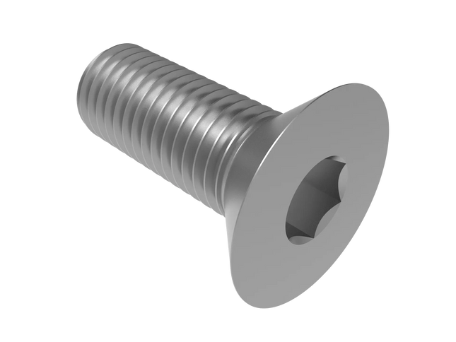 3/4"-10 Flat Head Screw 3D CAD Model | STEP, IGES, STL, OBJ , FBX, DWG, DXF