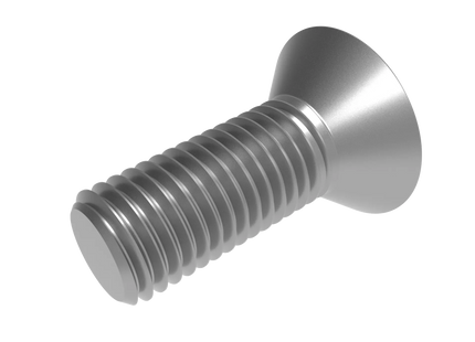 3/4"-10 Flat Head Screw 3D CAD Model | STEP, IGES, STL, OBJ , FBX, DWG, DXF