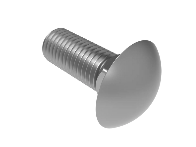 3/4"-10 Carriage Bolt – Download 3D CAD Model (STEP, IGES, STL, DWG, DXF)