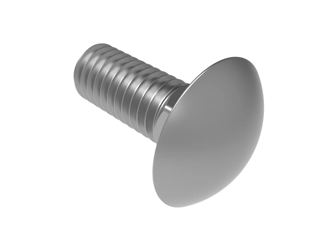 3/8"-16 Carriage Bolt – Download 3D CAD Model (STEP, IGES, STL, DWG, DXF)