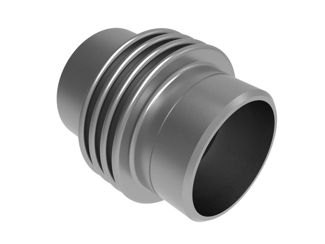 Expansion Joint with Butt-Weld Ends CAD Model | For 3-1/2″ Pipe OD Industrial Piping