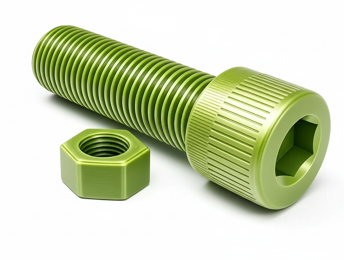 3D Printed Socket Head Cap Screw and Nut