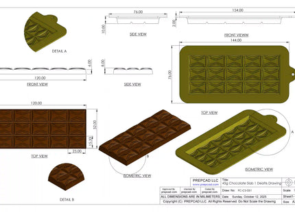 Chocolate Design 01 – CAD Model Download (STEP, STL, IGES, DWG, DXF,PDF)