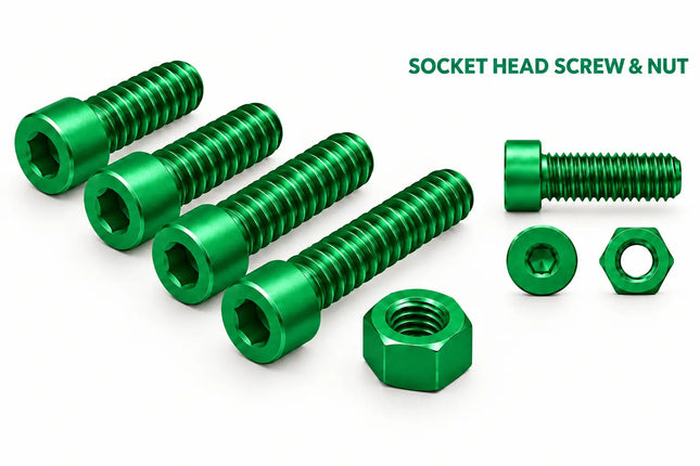 1-8 Socket Head Cap Screw & Nut 3D Printing Model – STL & 3MF Download (Custom Length Available)