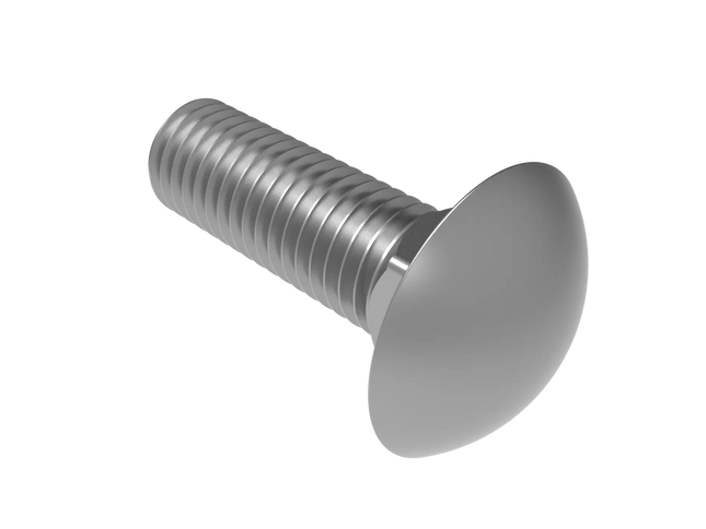 5/8"-11 Carriage Bolt – Download 3D CAD Model (STEP, IGES, STL, DWG, DXF)