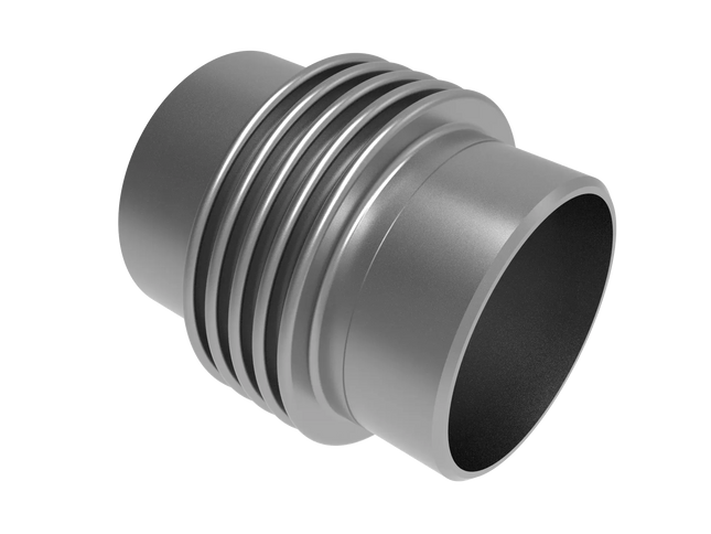 Expansion Joint with Butt-Weld Ends CAD Model | For 5 9/16″ Pipe OD Industrial Piping