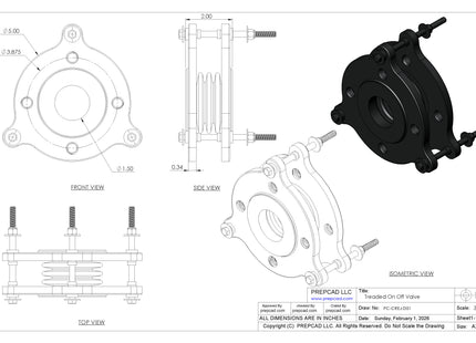5 Inch Chemical-Resistant Expansion Joint – Industrial Piping CAD Model