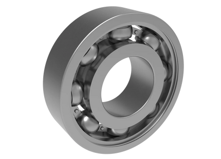 6001 Deep Groove Ball Bearing CAD Model – STEP, STL, IGES, DWG Download | 12x28x8 mm