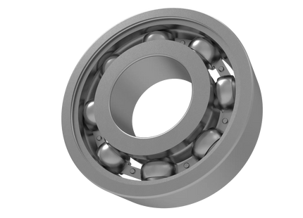 6001 Deep Groove Ball Bearing CAD Model – STEP, STL, IGES, DWG Download | 12x28x8 mm