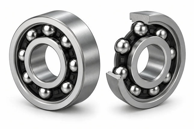 6001 Deep Groove Ball Bearing CAD Model – STEP, STL, IGES, DWG Download | 12x28x8 mm