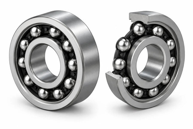 6005 Deep Groove Ball Bearing CAD Model – STEP, STL, IGES, DWG Download | 25x47x12 mm