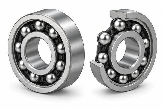 6004 Deep Groove Ball Bearing CAD Model – STEP, STL, IGES, DWG Download | 20x42x12 mm