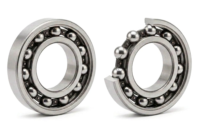 6007 Deep Groove Ball Bearing CAD Model – STEP, STL, IGES, DWG Download | 35x62x14 mm