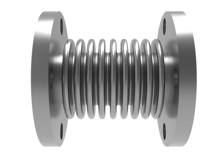 6 Inch All-Metal Expansion Joint CAD Model | Industrial Piping Flexible Connector