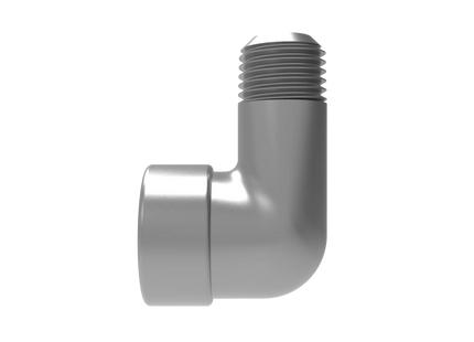1/4" NPT Female‑to-Male 90° Elbow Adapter – 3D CAD Model (STEP, STL, IGES, DWG, DXF)