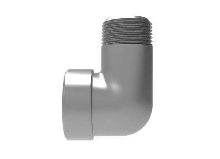 1" NPT Female‑to-Male 90° Elbow Adapter – 3D CAD Model (STEP, STL, IGES, DWG, DXF)