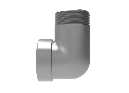 2 1/2" NPT Female‑to-Male 90° Elbow Adapter – 3D CAD Model (STEP, STL, IGES, DWG, DXF)