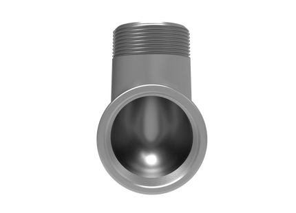 2 1/2" NPT Female‑to-Male 90° Elbow Adapter – 3D CAD Model (STEP, STL, IGES, DWG, DXF)