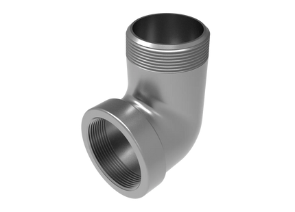 2" NPT Female‑to-Male 90° Elbow Adapter – 3D CAD Model (STEP, STL, IGES, DWG, DXF)