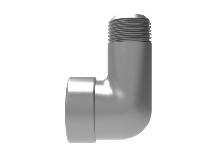 3/8" NPT Female‑to-Male 90° Elbow Adapter – 3D CAD Model (STEP, STL, IGES, DWG, DXF)