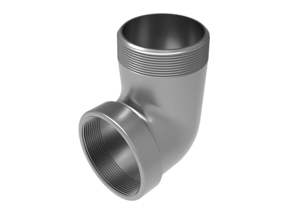 4" NPT Female‑to-Male 90° Elbow Adapter – 3D CAD Model (STEP, STL, IGES, DWG, DXF)