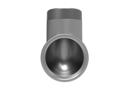 4" NPT Female‑to-Male 90° Elbow Adapter – 3D CAD Model (STEP, STL, IGES, DWG, DXF)