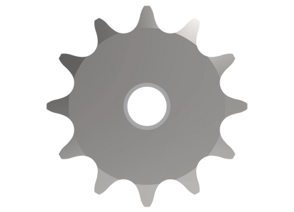 ANSI #40 Roller Chain Sprocket CAD Model, 12 Teeth | Keyway & Set Screw Options