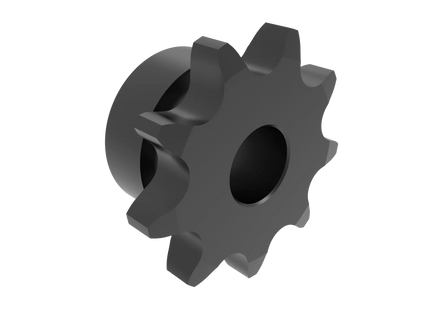 ANSI #40 Roller Chain Sprocket CAD Model, 9 Teeth | Keyway & Set Screw Options