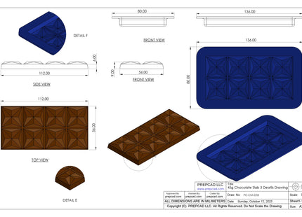 Chocolate Design 03 – CAD Model Download (STEP, STL, IGES, DWG, DXF,PDF)