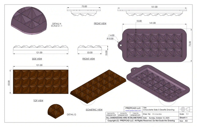 Chocolate Design 04 – CAD Model Download (STEP, STL, IGES, DWG, DXF,PDF)