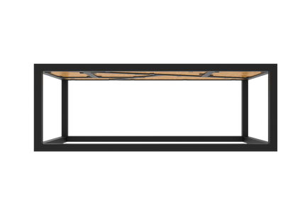 Modern Coffee Table 3D CAD Model 03- Steel Metal Wood Top DWG STEP STL OBJ Download
