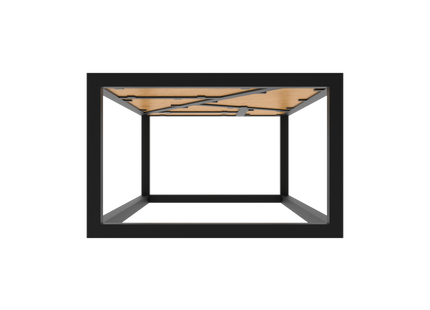 Modern Coffee Table 3D CAD Model 03- Steel Metal Wood Top DWG STEP STL OBJ Download