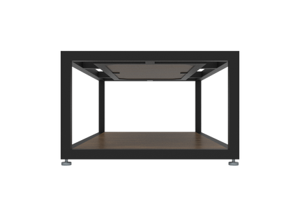 Modern Coffee Table 3D CAD Model 04- Steel Metal Wood Top DWG STEP STL OBJ Download